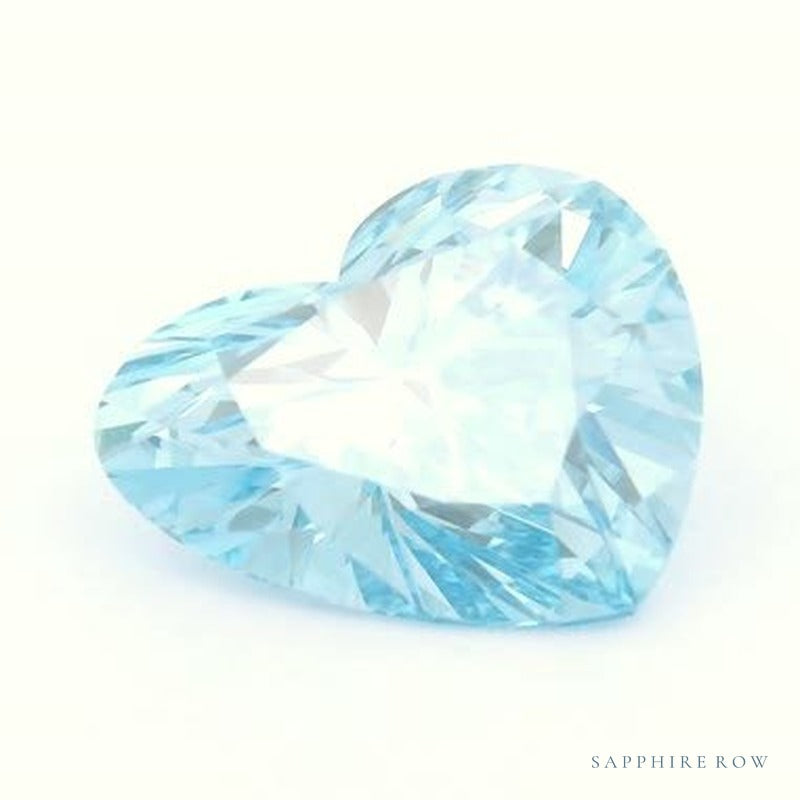 2.67 ct lab-grown fancy vivid blue diamond, heart cut | Sapphire Row · cut6