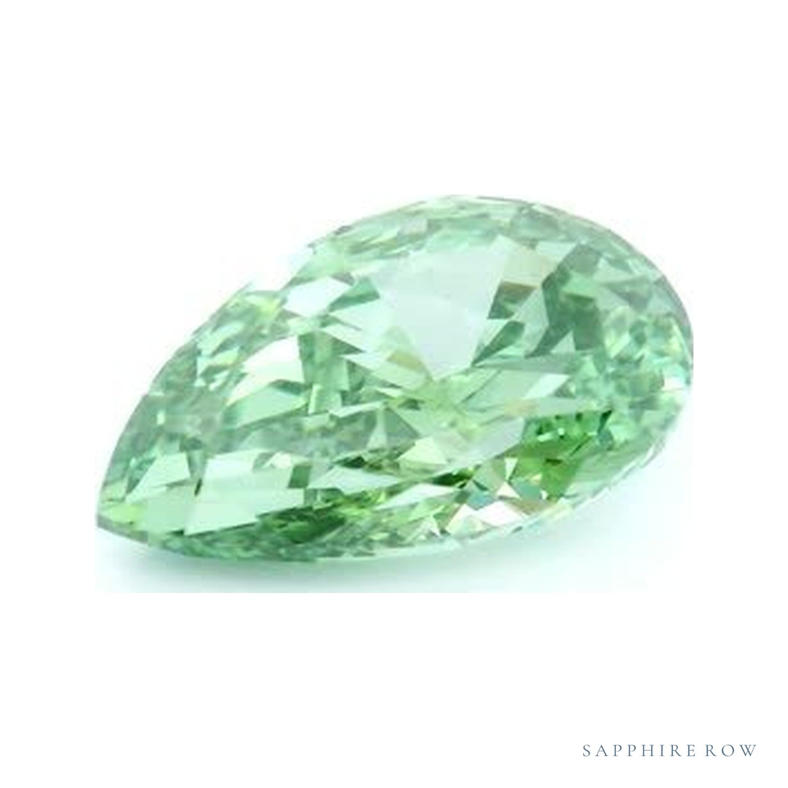 2.53 ct lab-grown fancy vivid green diamond, pear cut | Sapphire Row · cut4
