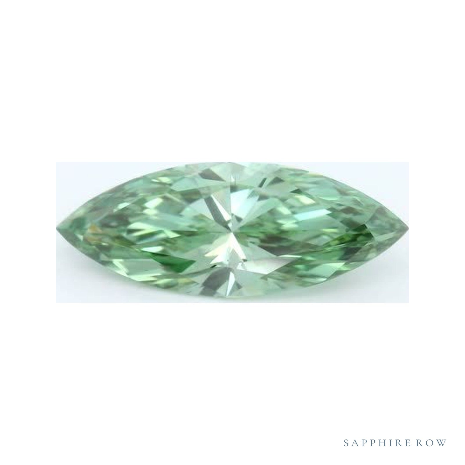 2.51 ct lab-grown fancy vivid green diamond, marquise cut | Sapphire Row · cut4