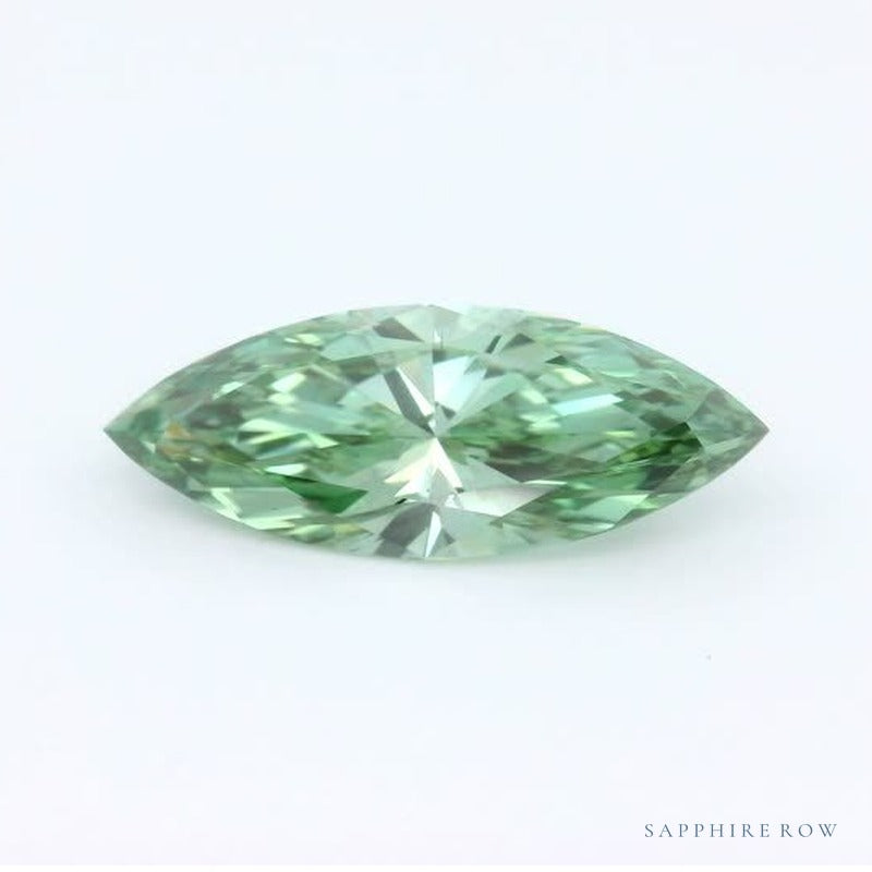2.51 ct lab-grown fancy vivid green diamond, marquise cut | Sapphire Row · cut7