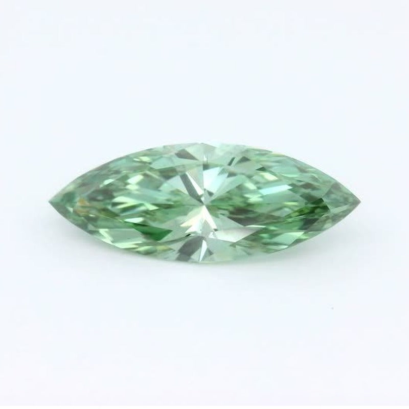2.51 ct lab-grown fancy vivid green diamond, marquise cut | Sapphire Row · cut7