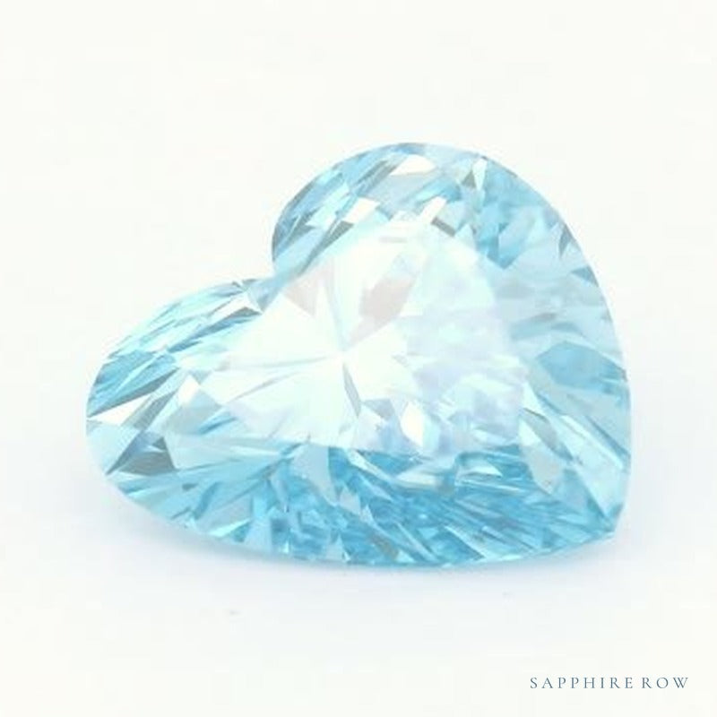 2.45 ct lab-grown fancy vivid blue diamond, heart cut | Sapphire Row · cut6