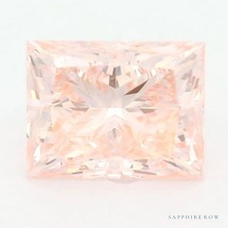 2.44 ct lab-grown fancy vivid pink diamond, square cut | Sapphire Row · cut6