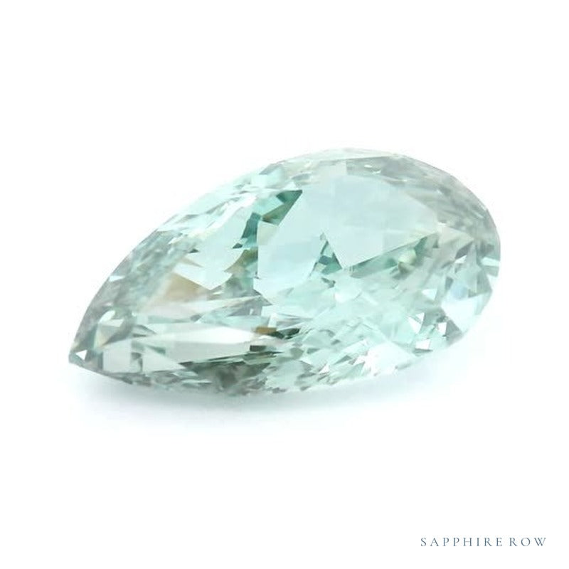 2.29 ct lab-grown fancy vivid green diamond, pear cut | Sapphire Row · cut6