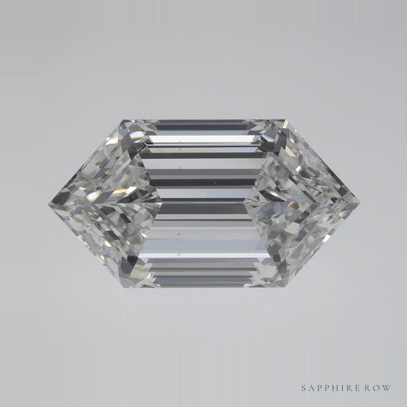 2.15 ct lab-grown diamond, elongated hexagon cut | Sapphire Row · cut6