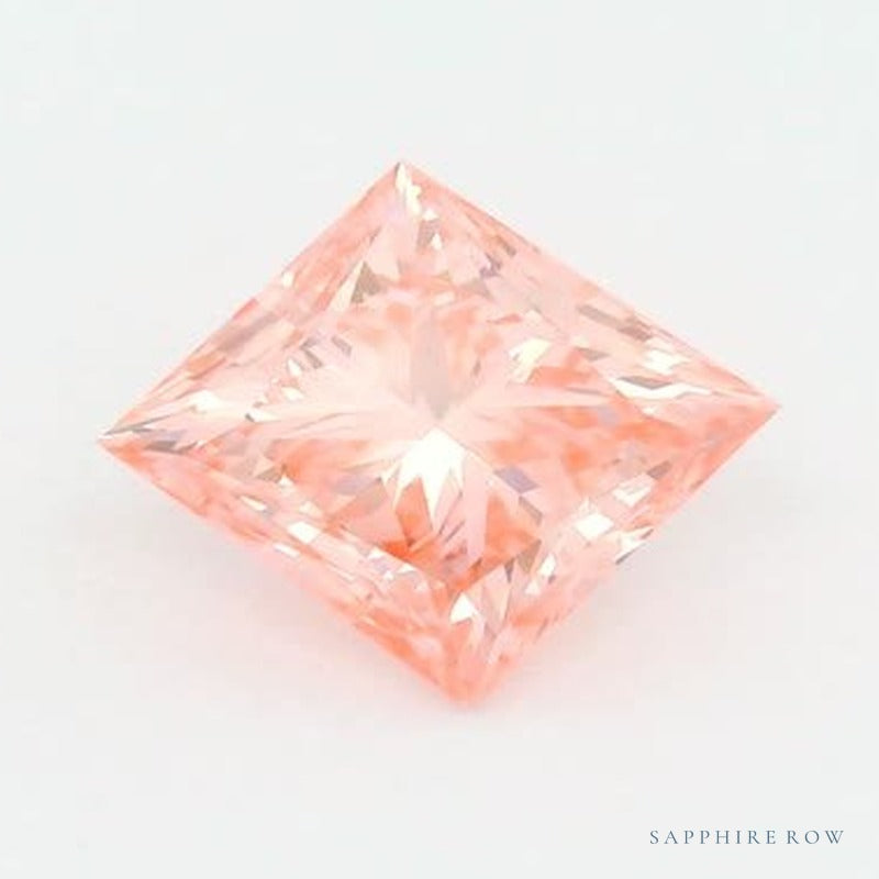 2.14 ct lab-grown fancy vivid pink diamond, square cut | Sapphire Row · cut6