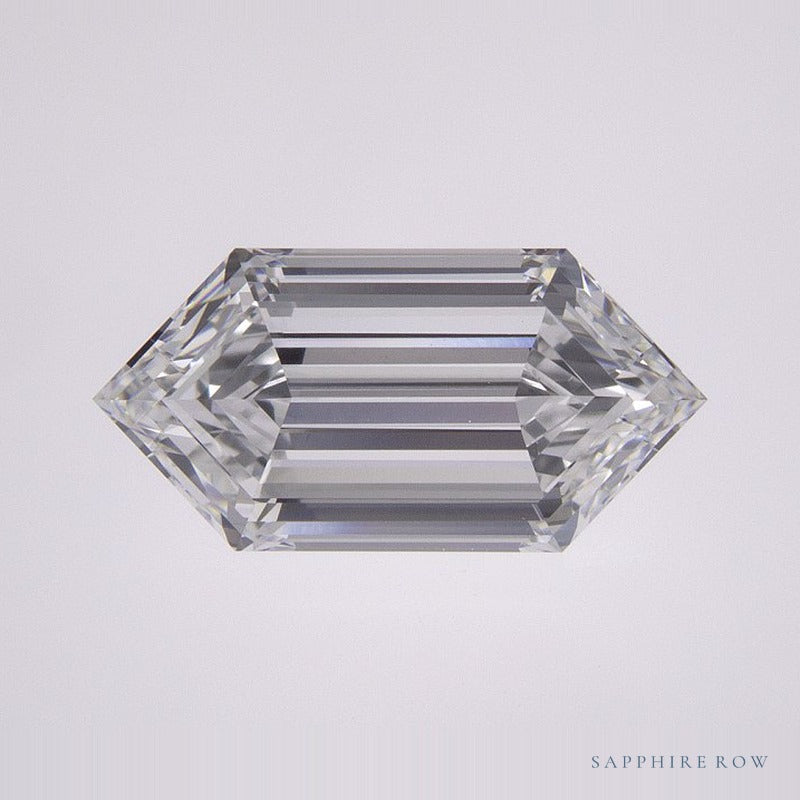 2.14 ct lab-grown diamond, elongated hexagon cut | Sapphire Row · cut6