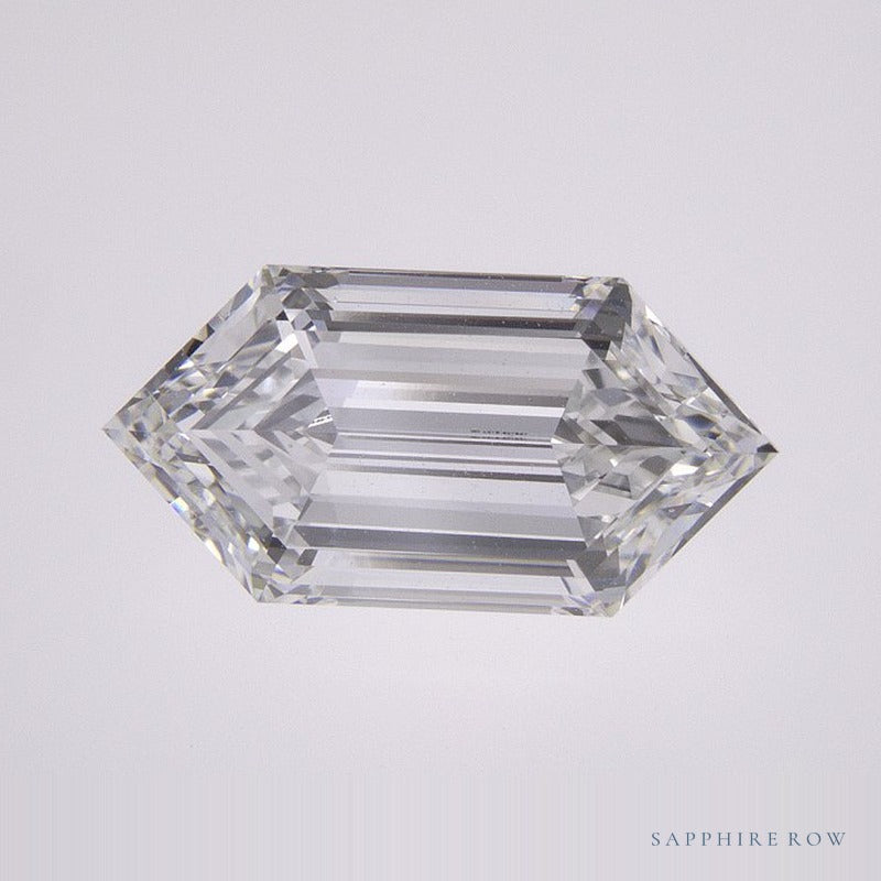 2.14 ct lab-grown diamond, elongated hexagon cut | Sapphire Row · cut6