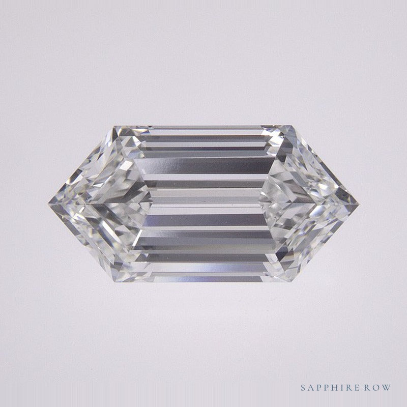 2.14 ct lab-grown diamond, elongated hexagon cut | Sapphire Row · cut6