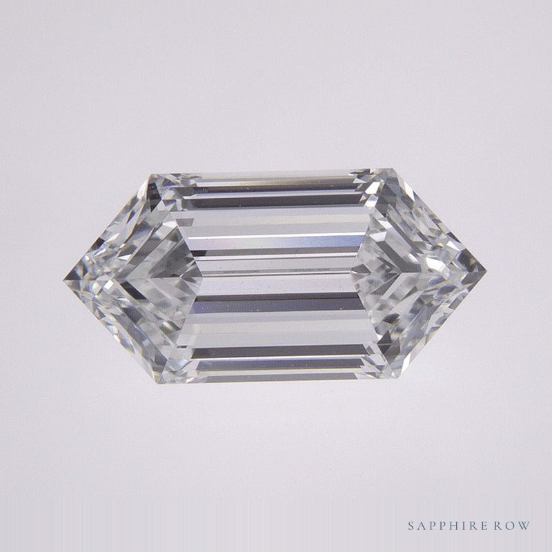 2.13 ct lab-grown diamond, elongated hexagon cut | Sapphire Row · cut6