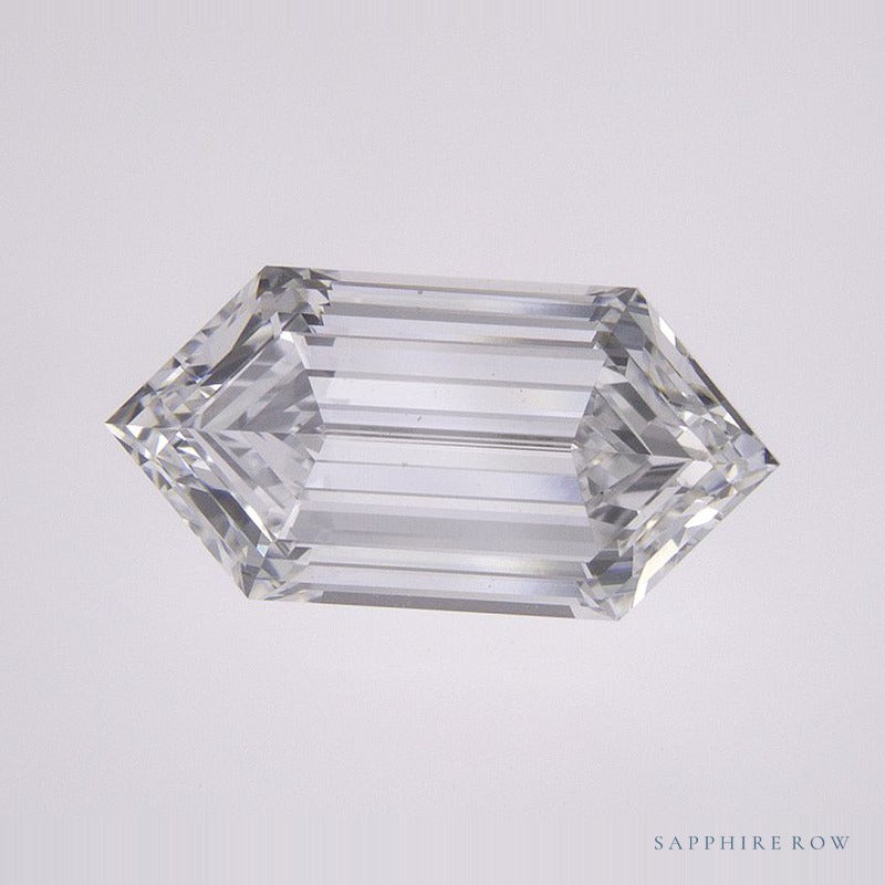 2.13 ct lab-grown diamond, elongated hexagon cut | Sapphire Row · cut6