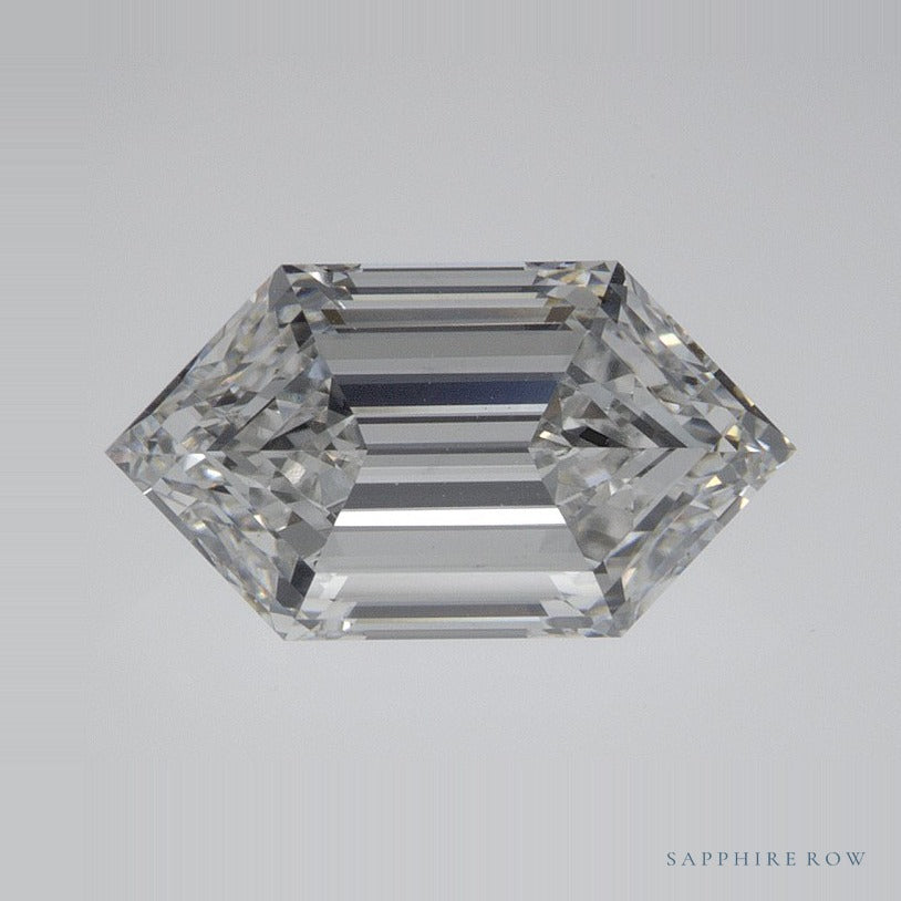 2.10 ct lab-grown diamond, elongated hexagon cut | Sapphire Row · cut7