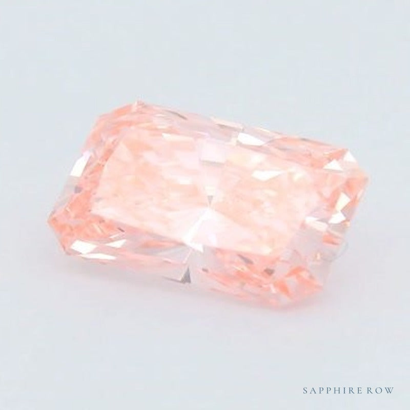 2.09 ct lab-grown fancy vivid pink diamond, radiant cut | Sapphire Row · cut6