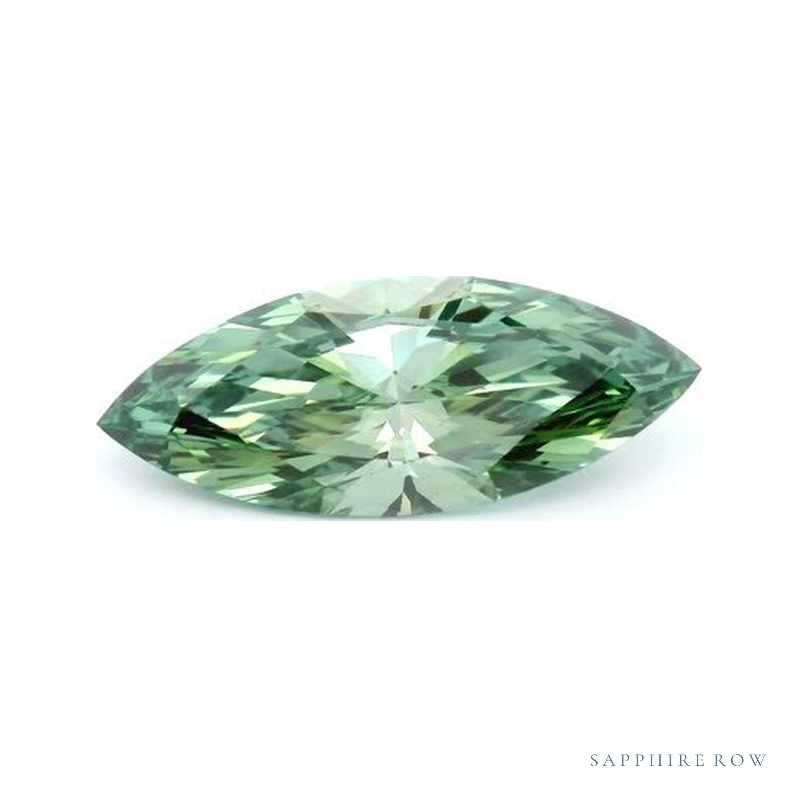 2.06 ct lab-grown fancy vivid green diamond, marquise cut | Sapphire Row · cut4