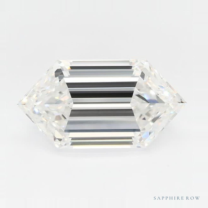 2.06 ct lab-grown diamond, elongated hexagon cut | Sapphire Row · cut6