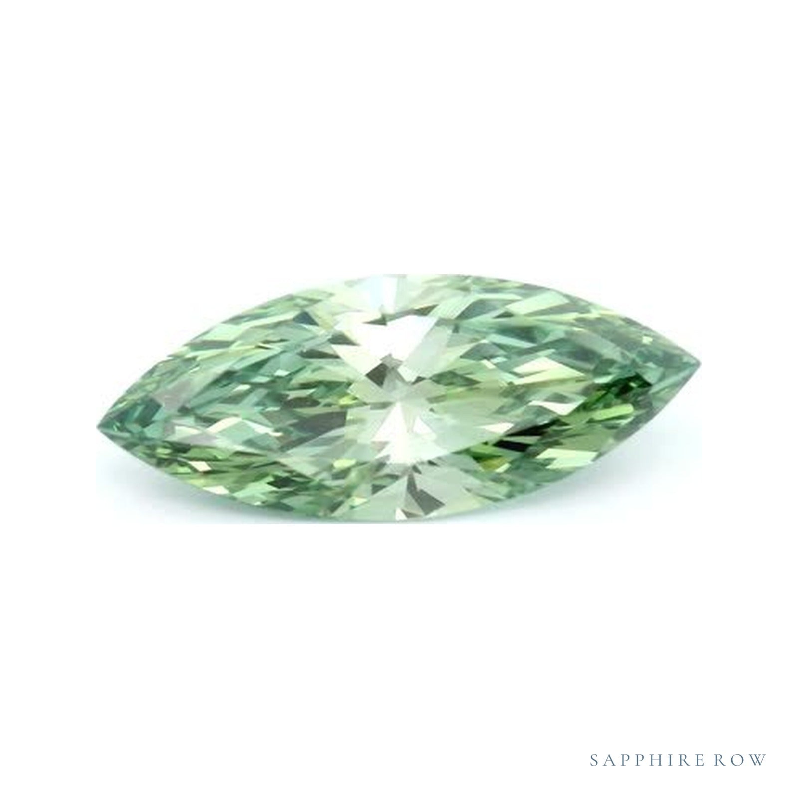 2.04 ct lab-grown fancy vivid green diamond, marquise cut | Sapphire Row · cut4