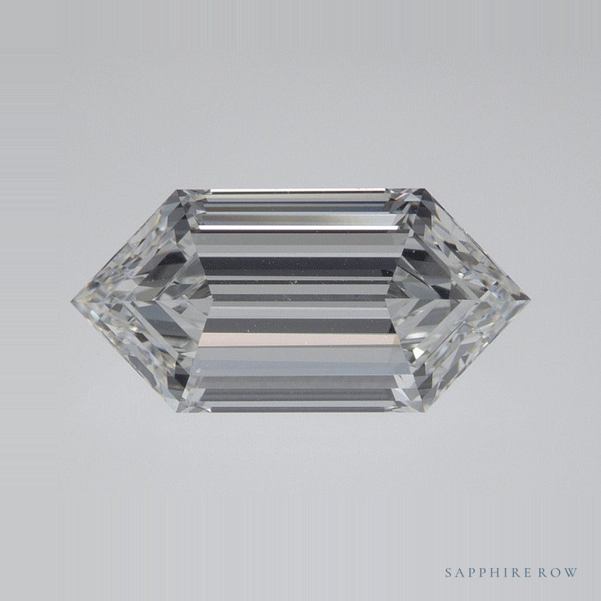 2.04 ct lab-grown diamond, elongated hexagon cut | Sapphire Row · cut6