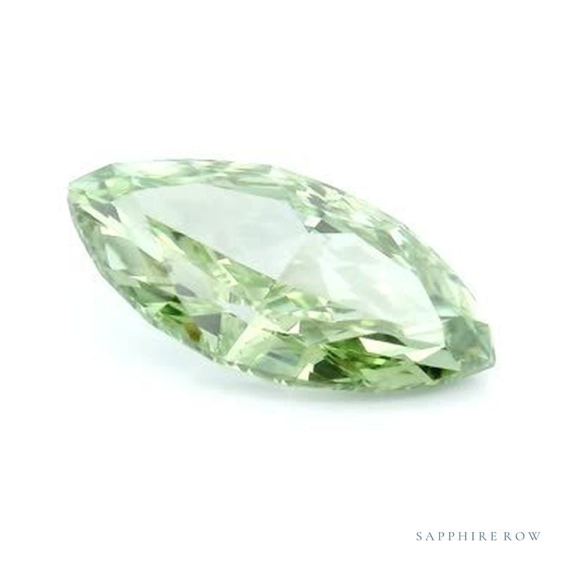 2.02 ct lab-grown fancy vivid green diamond, marquise cut | Sapphire Row · cut6