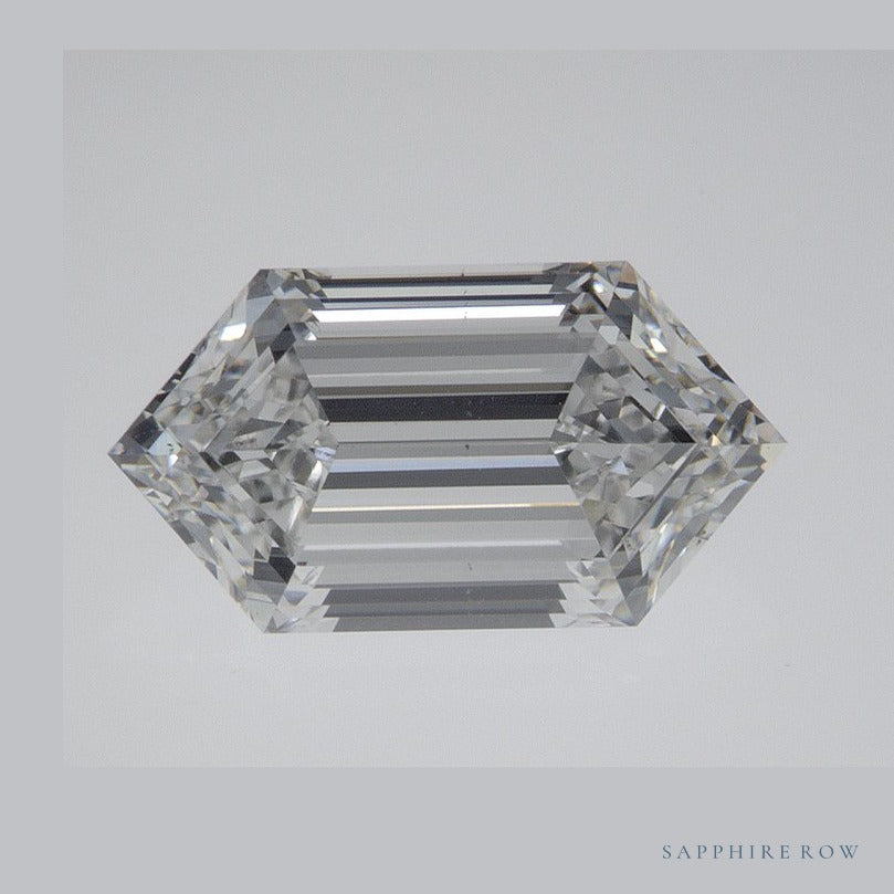 2.02 ct lab-grown diamond, elongated hexagon cut | Sapphire Row · cut6