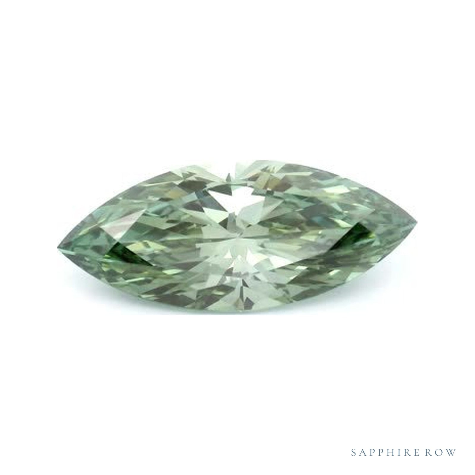 2.00 ct lab-grown fancy vivid green diamond, marquise cut | Sapphire Row · cut4