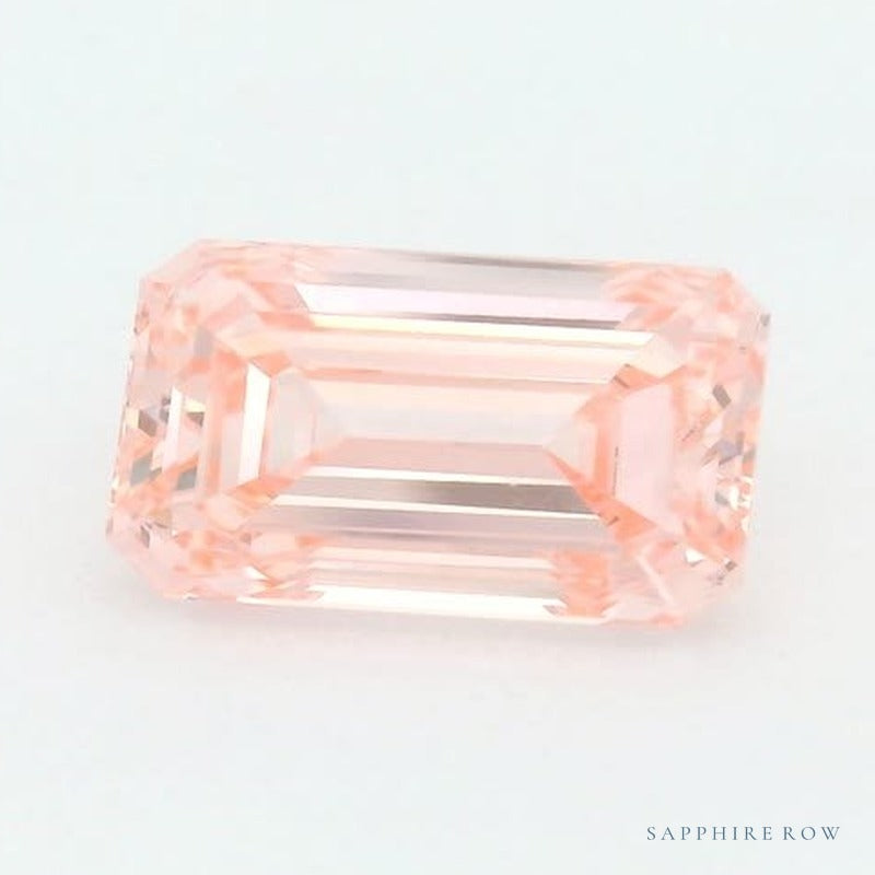 1.99 ct lab-grown fancy vivid pink diamond, emerald cut | Sapphire Row · cut7
