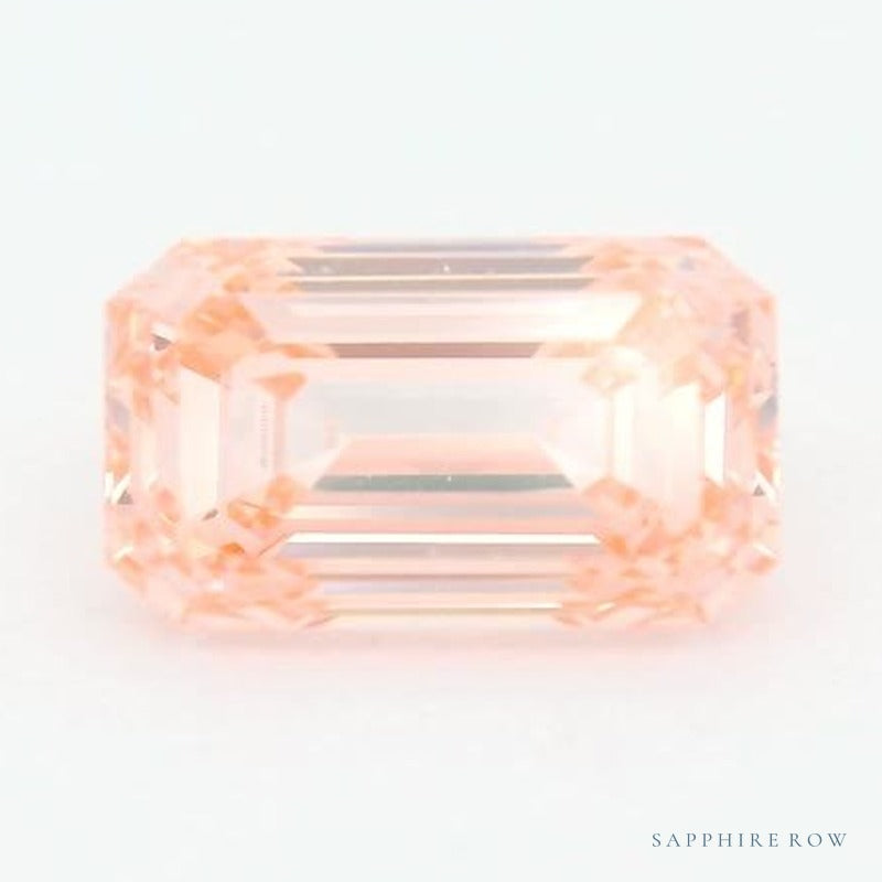 1.98 ct lab-grown fancy vivid pink diamond, emerald cut | Sapphire Row · cut6