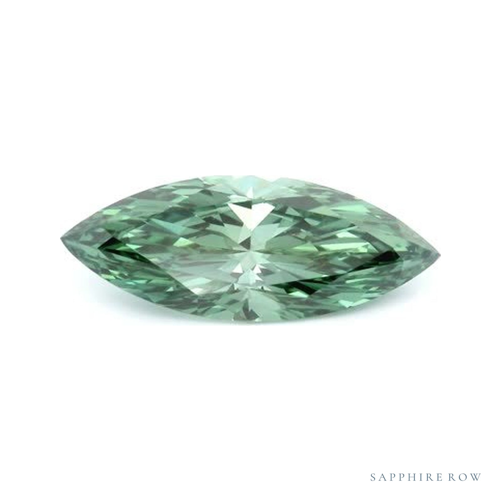 1.91 ct lab-grown fancy vivid green diamond, marquise cut | Sapphire Row · cut4