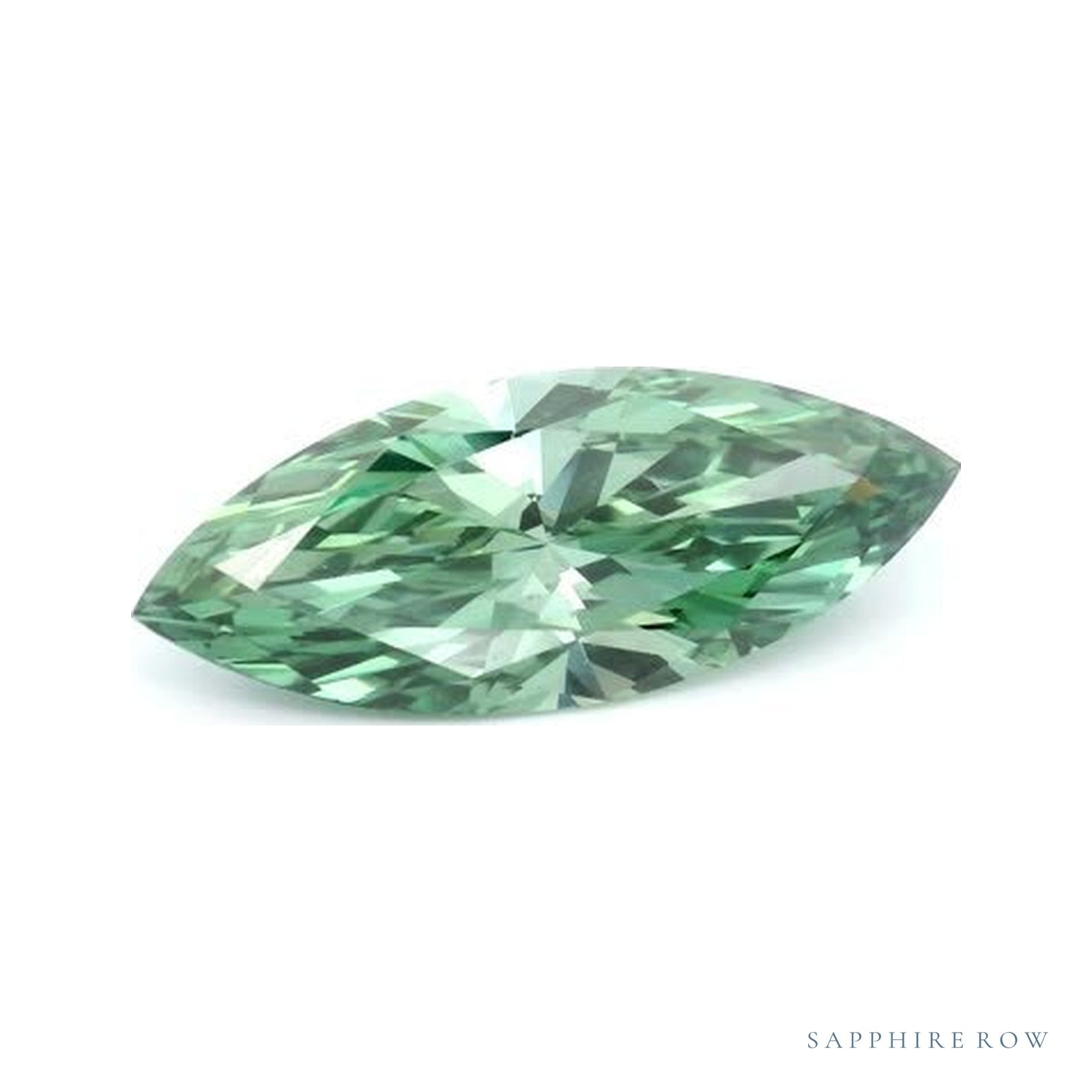 1.90 ct lab-grown fancy vivid green diamond, marquise cut | Sapphire Row · cut4