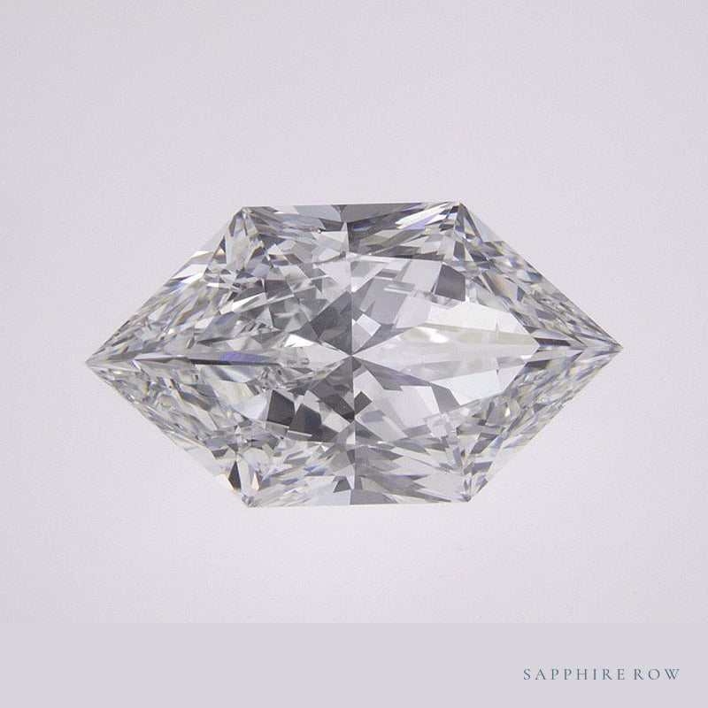 1.85 ct lab-grown diamond, elongated hexagon cut | Sapphire Row · cut6