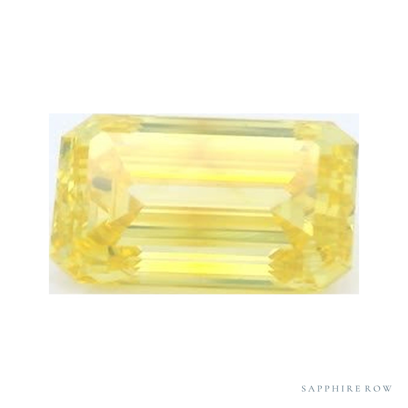 1.72 ct lab-grown fancy vivid yellow diamond, emerald cut | Sapphire Row · cut4