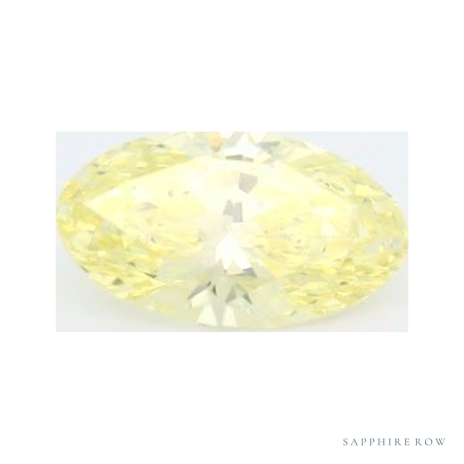 1.66 ct lab-grown fancy vivid yellow diamond, oval cut | Sapphire Row · cut4