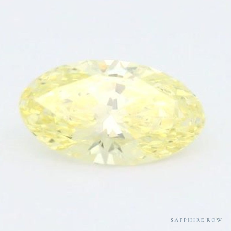 1.66 ct lab-grown fancy vivid yellow diamond, oval cut | Sapphire Row · cut6