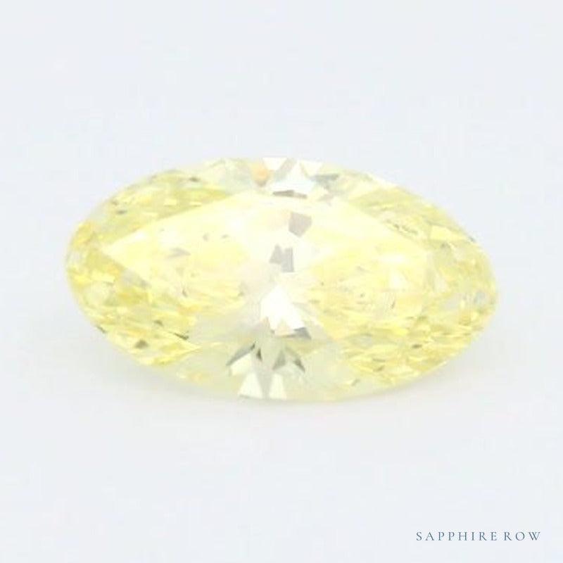 1.66 ct lab-grown fancy vivid yellow diamond, oval cut | Sapphire Row · cut7