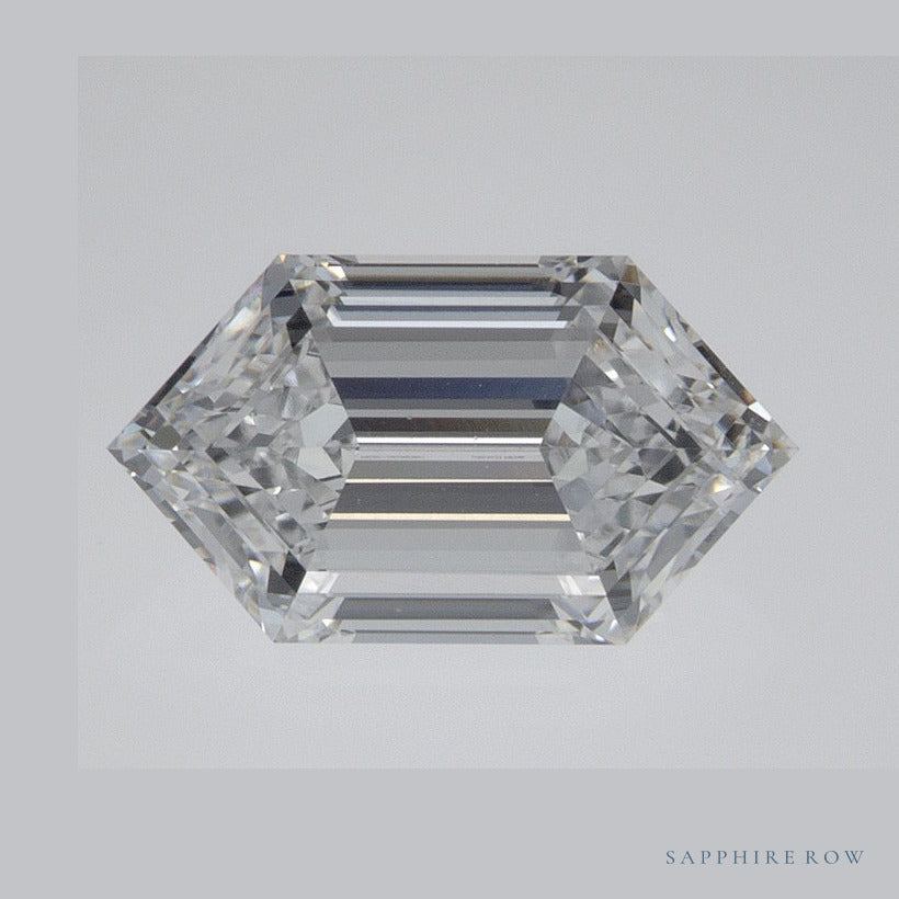 1.60 ct lab-grown diamond, elongated hexagon cut | Sapphire Row · cut6