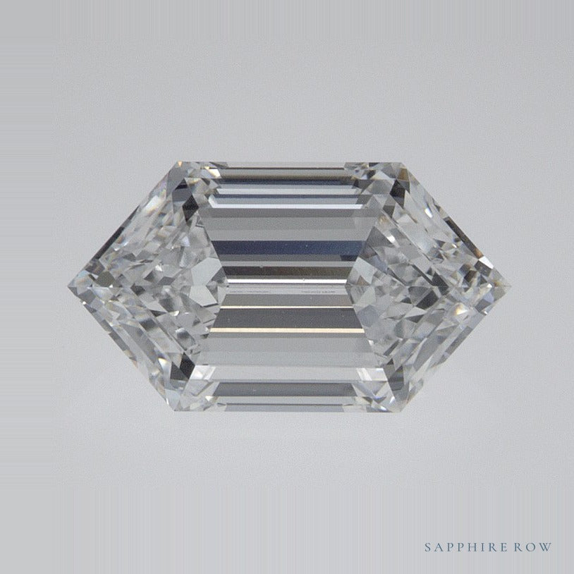 1.60 ct lab-grown diamond, elongated hexagon cut | Sapphire Row · cut7