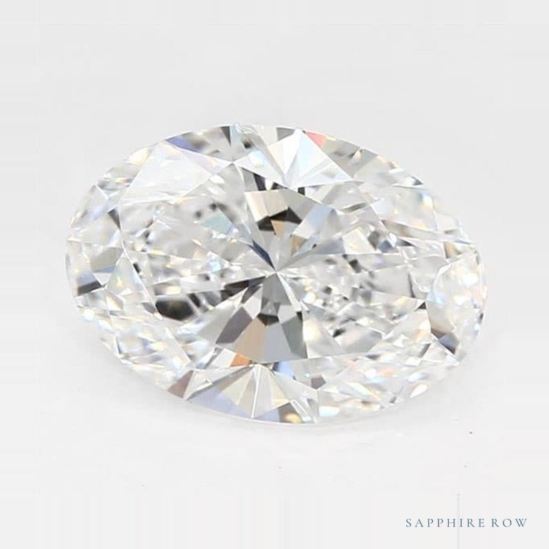 1.60 ct Oval Lab-Grown Diamond – D VVS2 – Faceted Cut – GCAL Certified — Sapphire Row · cut7