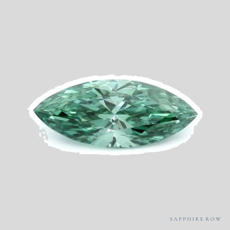 1.59 ct lab-grown fancy vivid green diamond, marquise cut | Sapphire Row · cut5