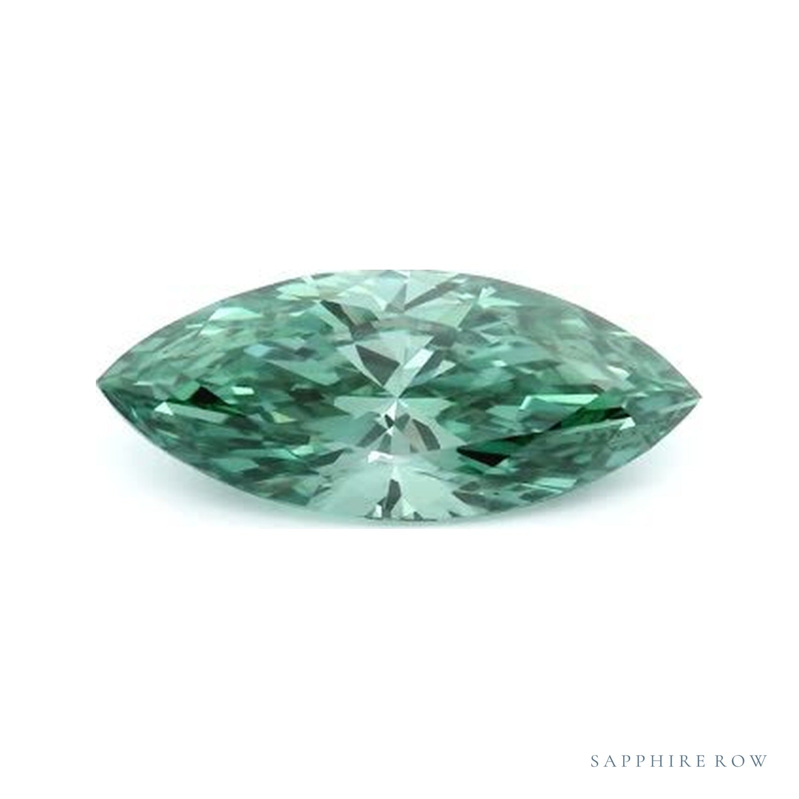 1.59 ct lab-grown fancy vivid green diamond, marquise cut | Sapphire Row · cut4