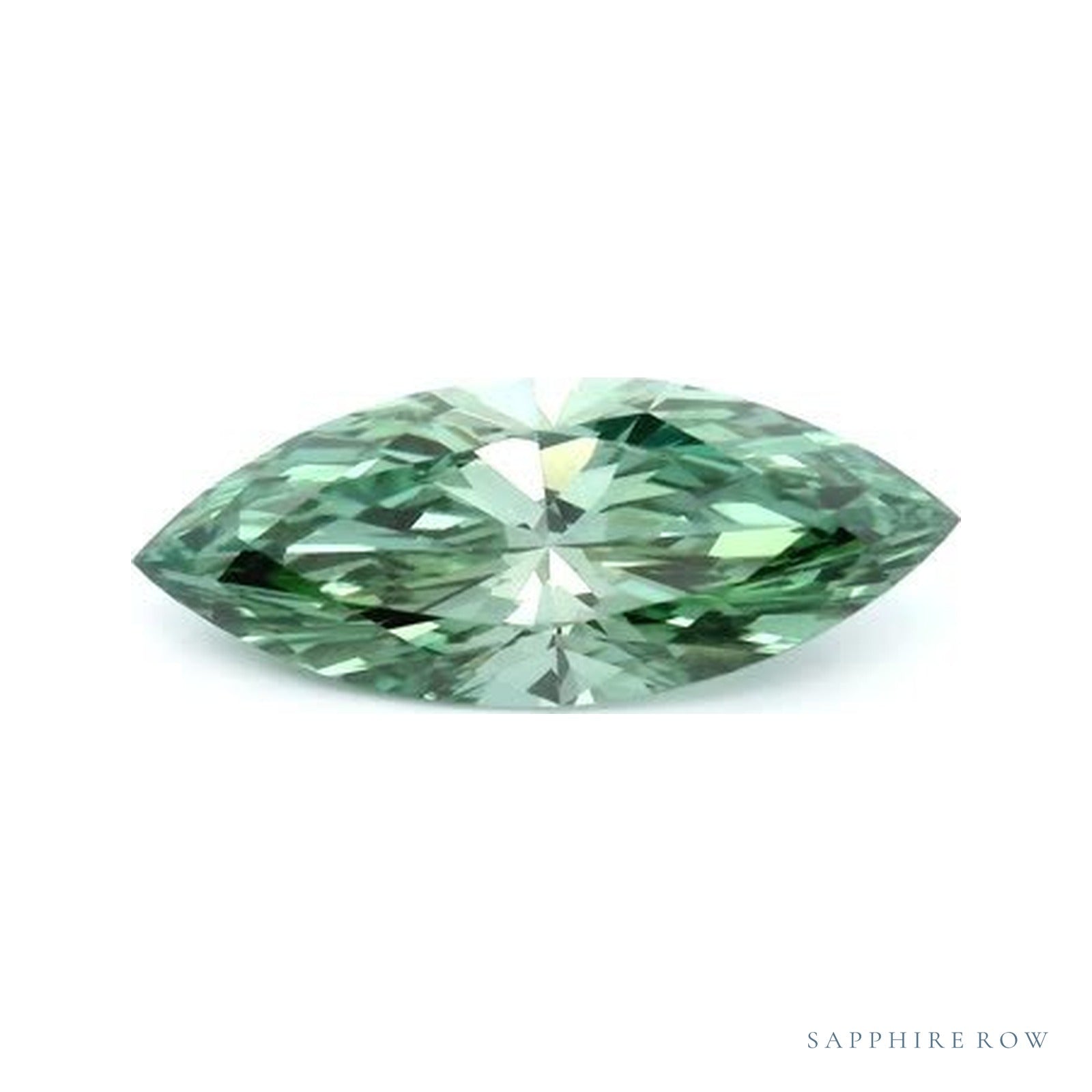 1.59 ct lab-grown fancy vivid green diamond, marquise cut | Sapphire Row · cut4