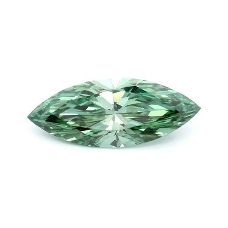 1.59 ct lab-grown fancy vivid green diamond, marquise cut | Sapphire Row · cut7