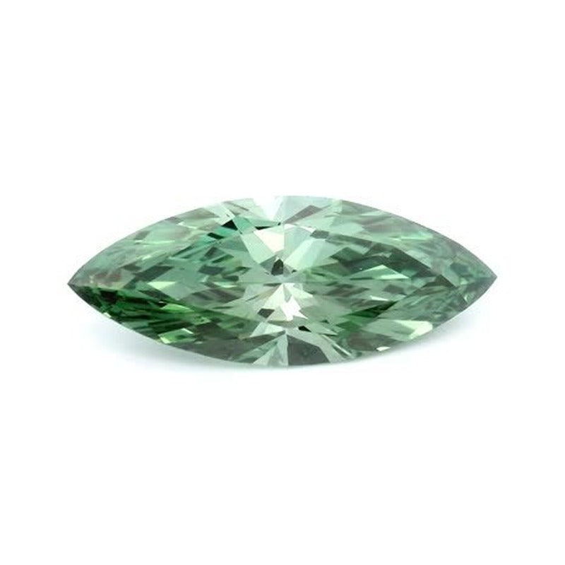 1.58 ct lab-grown fancy vivid green diamond, marquise cut | Sapphire Row · cut7