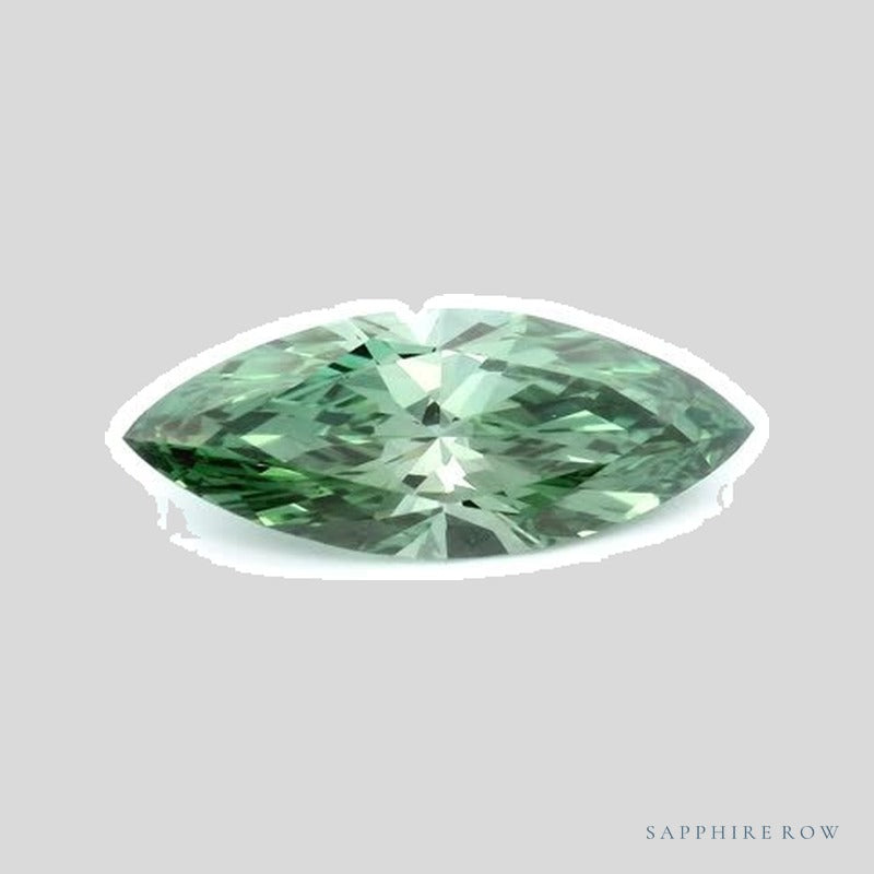 1.58 ct lab-grown fancy vivid green diamond, marquise cut | Sapphire Row · cut5