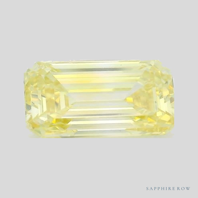 1.58 ct lab-grown fancy intense yellow diamond, emerald cut | Sapphire Row · cut5