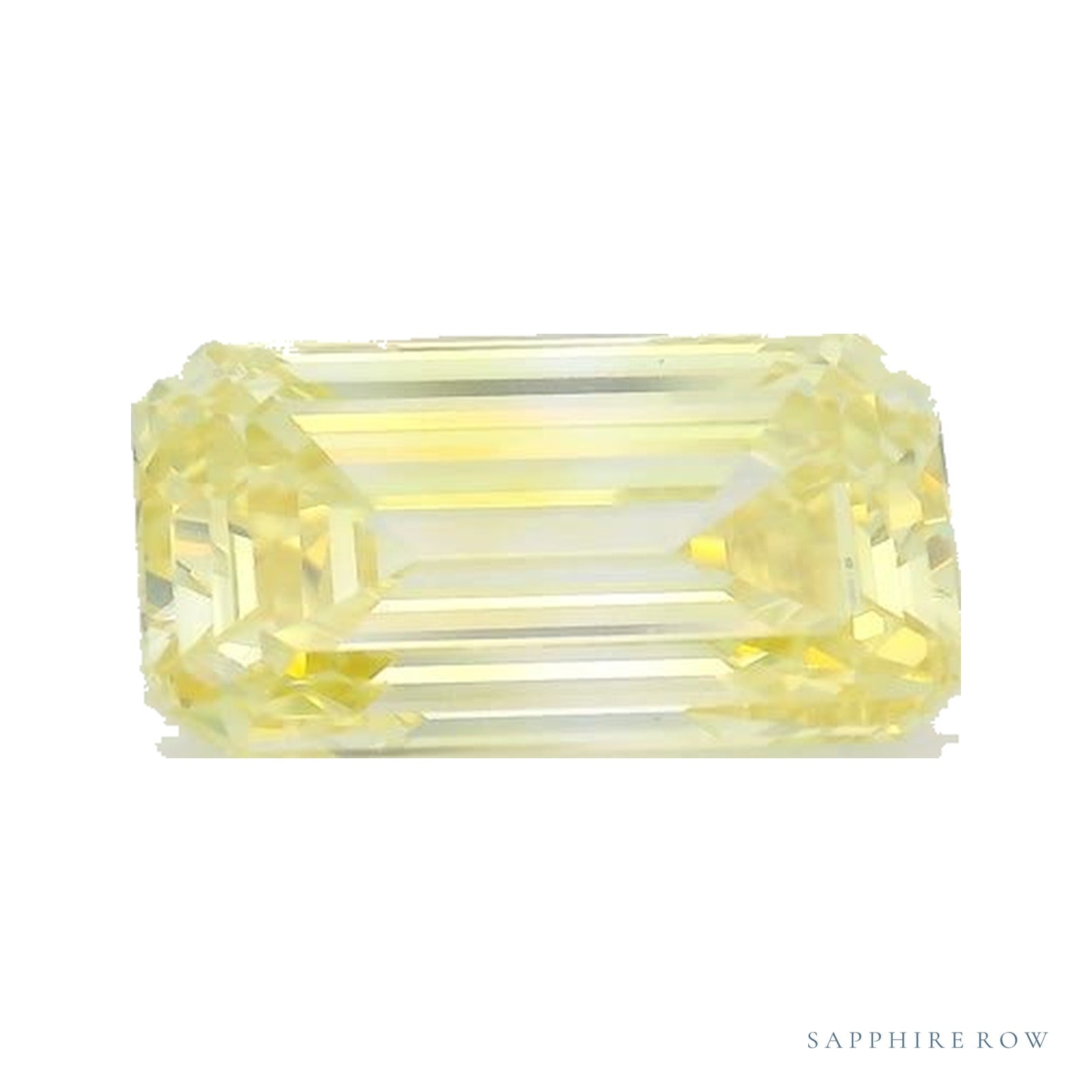 1.58 ct lab-grown fancy intense yellow diamond, emerald cut | Sapphire Row · cut4
