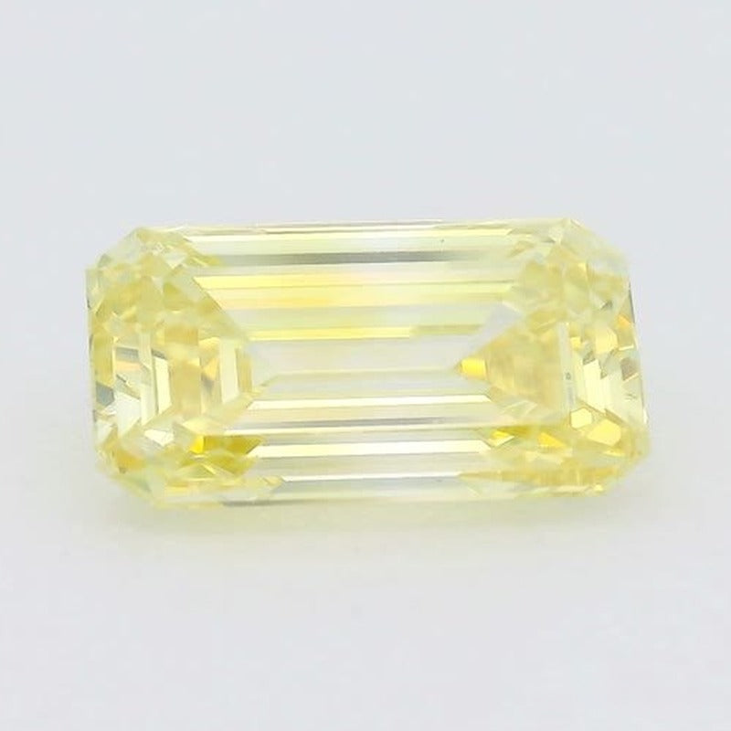 1.58 ct lab-grown fancy intense yellow diamond, emerald cut | Sapphire Row · cut7