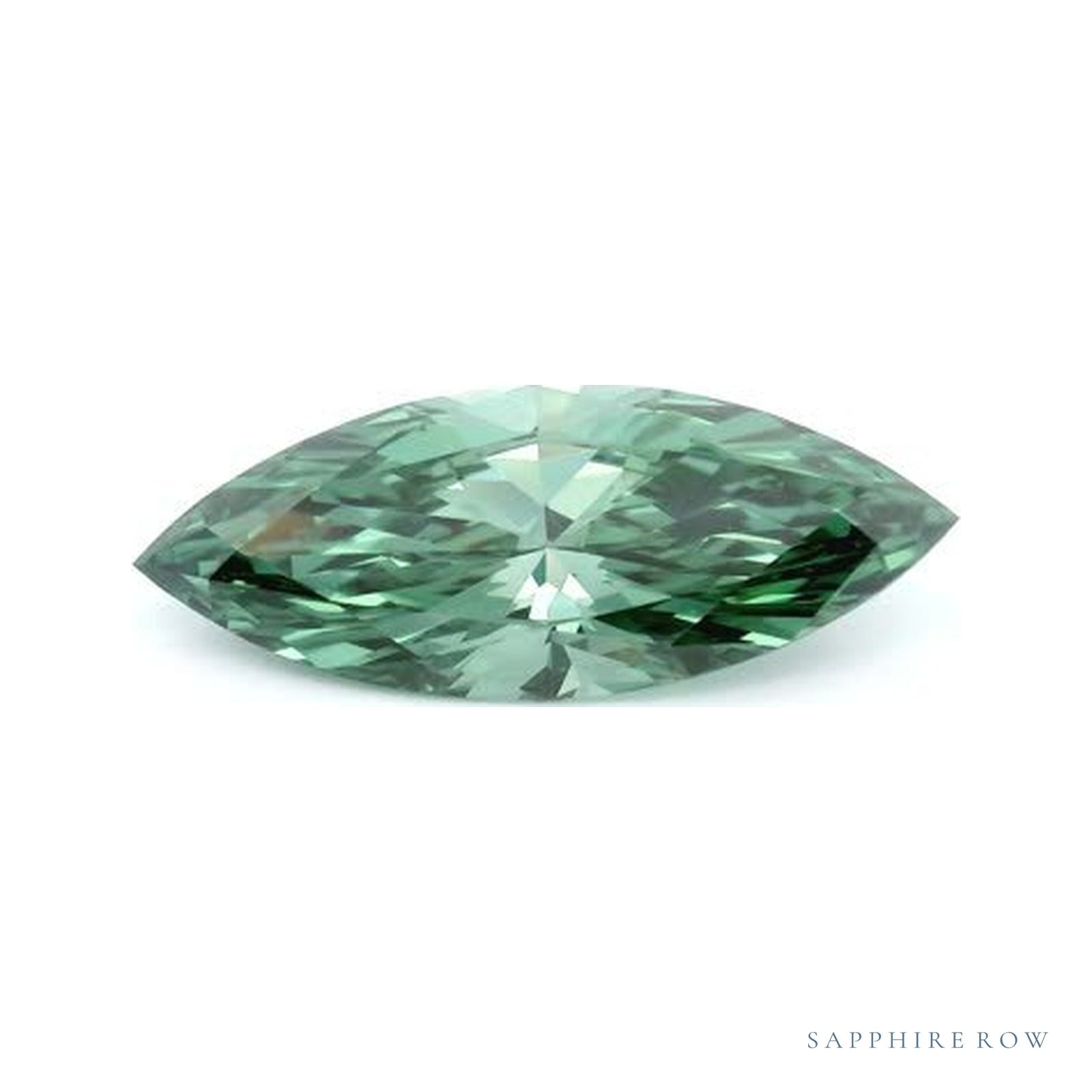 1.55 ct lab-grown fancy vivid green diamond, marquise cut | Sapphire Row · cut4