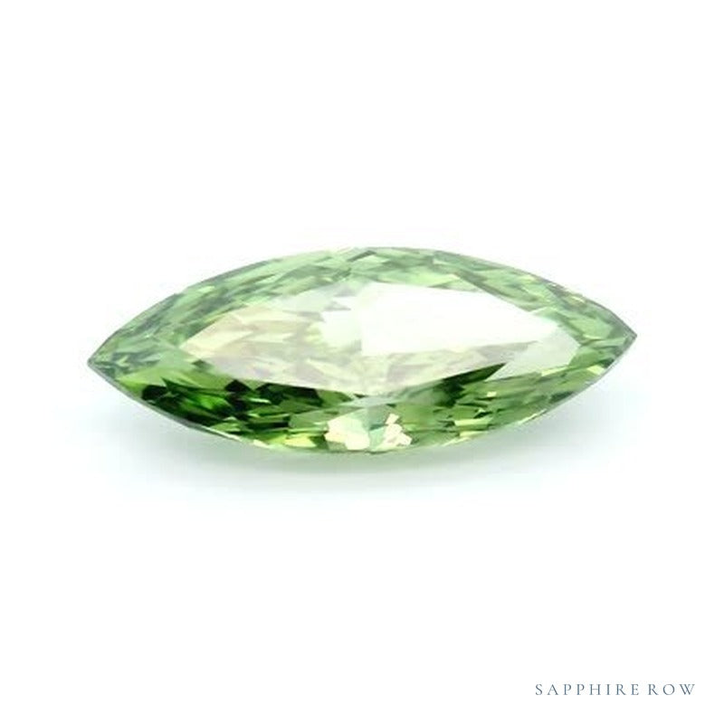 1.54 ct lab-grown fancy vivid green diamond, marquise cut | Sapphire Row · cut7