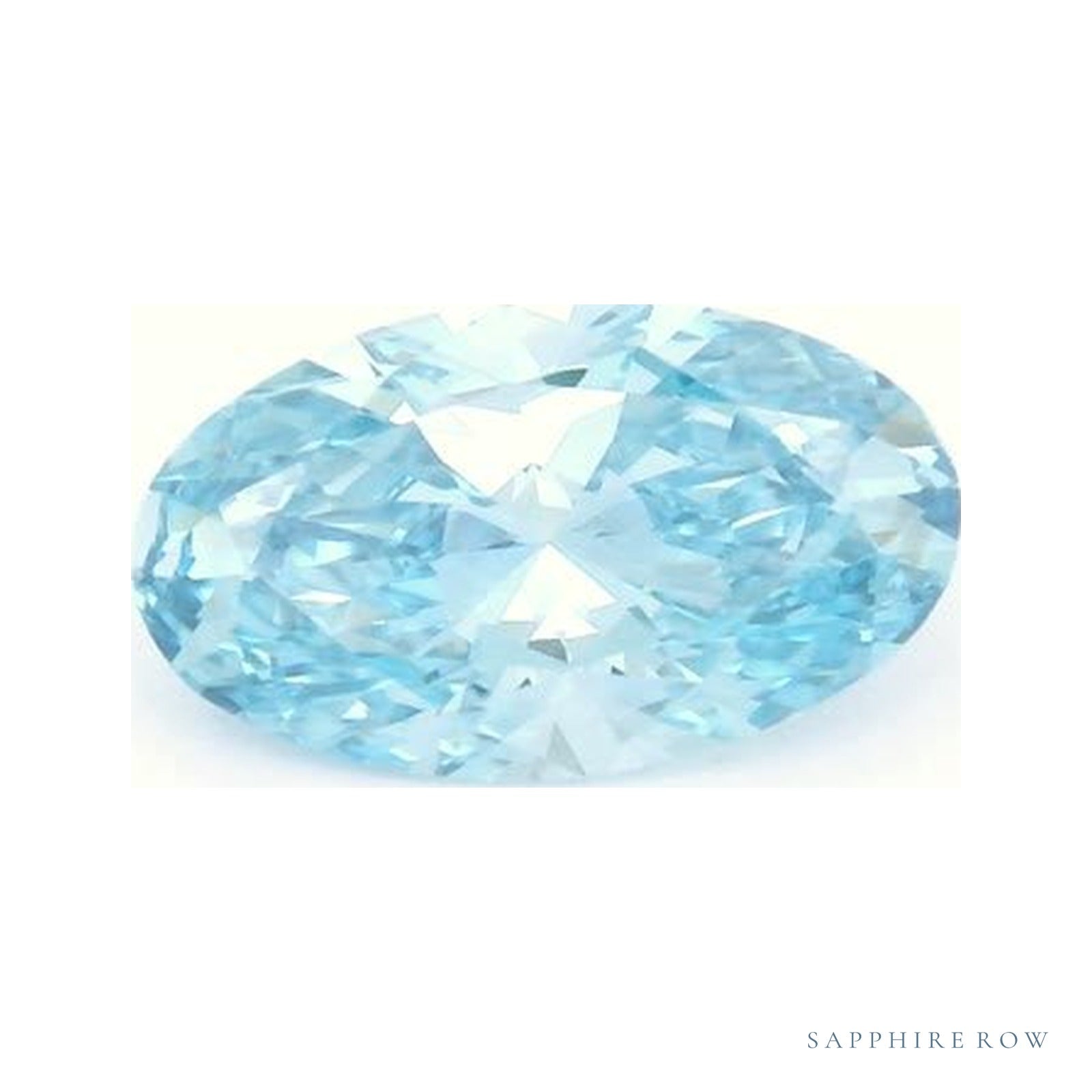 1.54 ct lab-grown fancy vivid blue diamond, oval cut | Sapphire Row · cut4