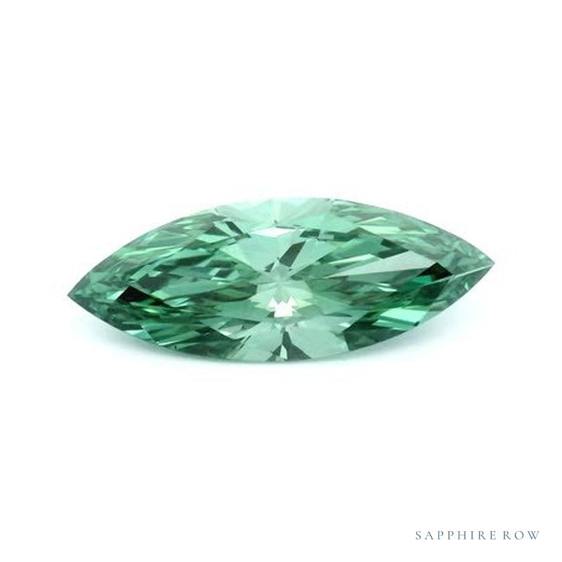 1.52 ct lab-grown fancy vivid green diamond, marquise cut | Sapphire Row · cut7