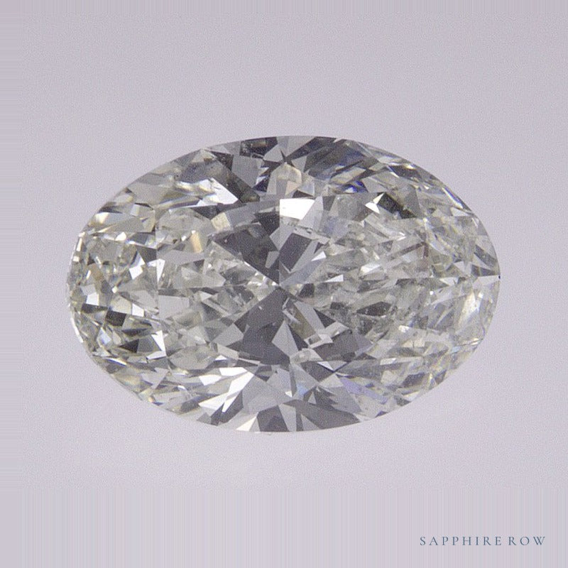 1.51 ct Oval Natural Diamond – J SI2 – Faceted Cut – GIA Certified — Sapphire Row · cut7